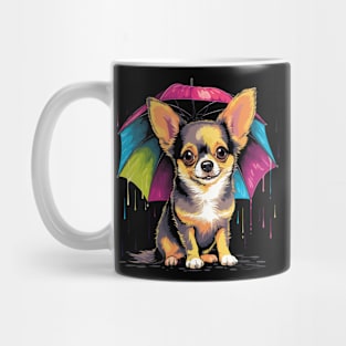 Chihuahua Rainy Day With Umbrella Mug